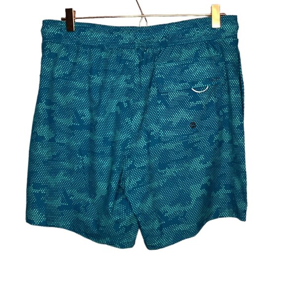 New Spyder Men's M L‎ Blue Digital Camo UV Protection Stretch Volley Swim Trunk - Picture 2 of 3